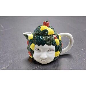 vintage 1994 cbk ltd ceramic Face figure Ceramic Colorful Teapot